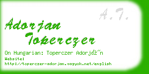 adorjan toperczer business card